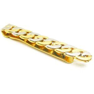 Tie Bar vintage two tone Swank Necktie Holder Formal Wear Accessory Money Clip